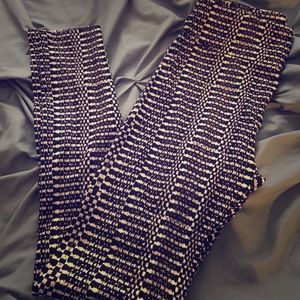 Lularoe One size brown/black and white leggings